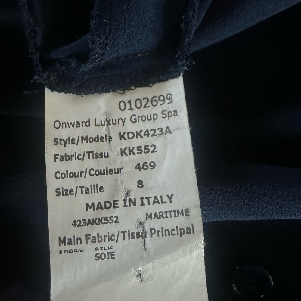 Michael Kors Collection Navy Silk Jumpsuit - Picture 8 of 8